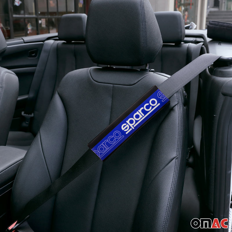 SPARCO coussin de ceinture coussinet de ceinture de sécurité 2 pièces noir bleu