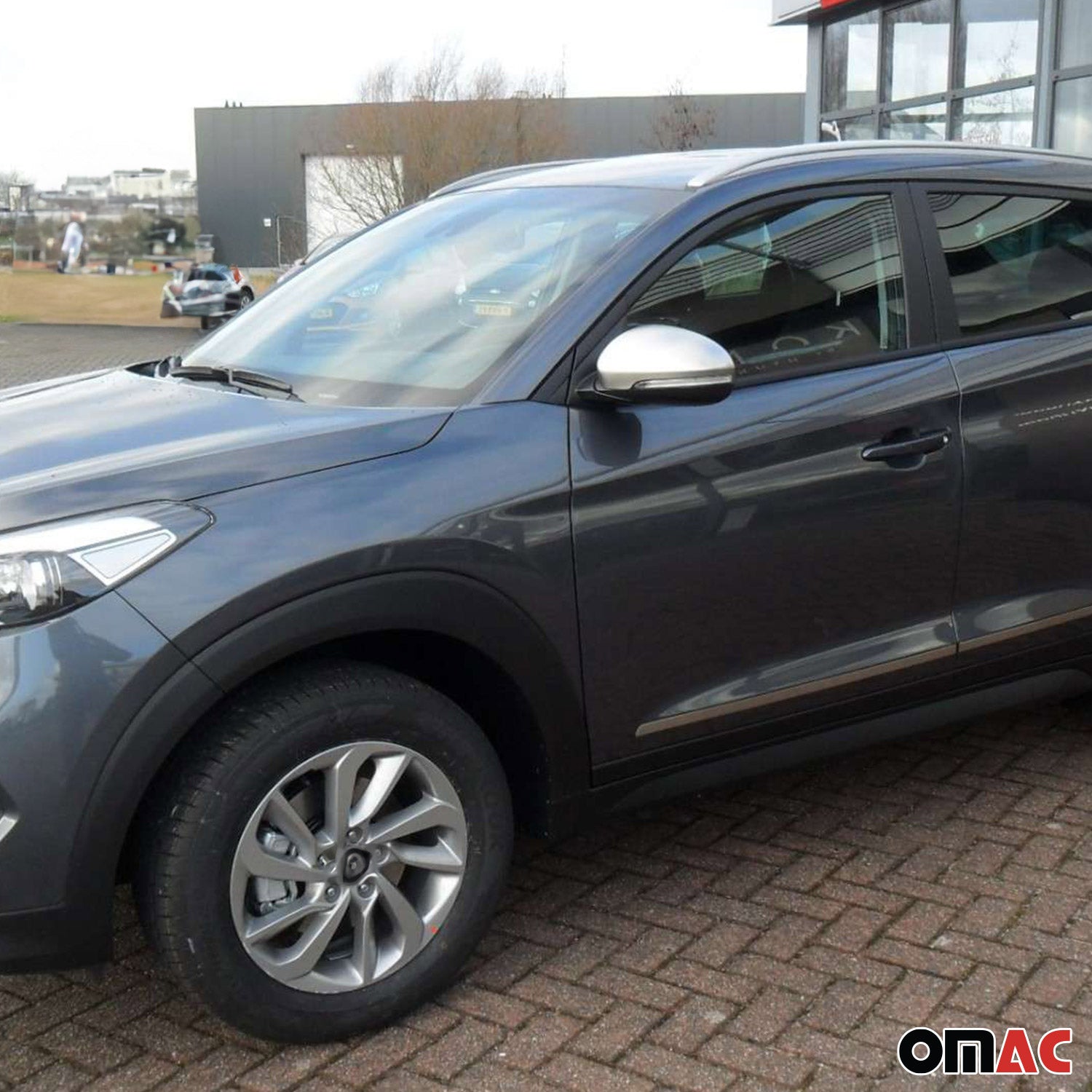 Coques de Rétroviseurs pour Hyundai Tucson 2015-2020 en Acier Chromé Argent