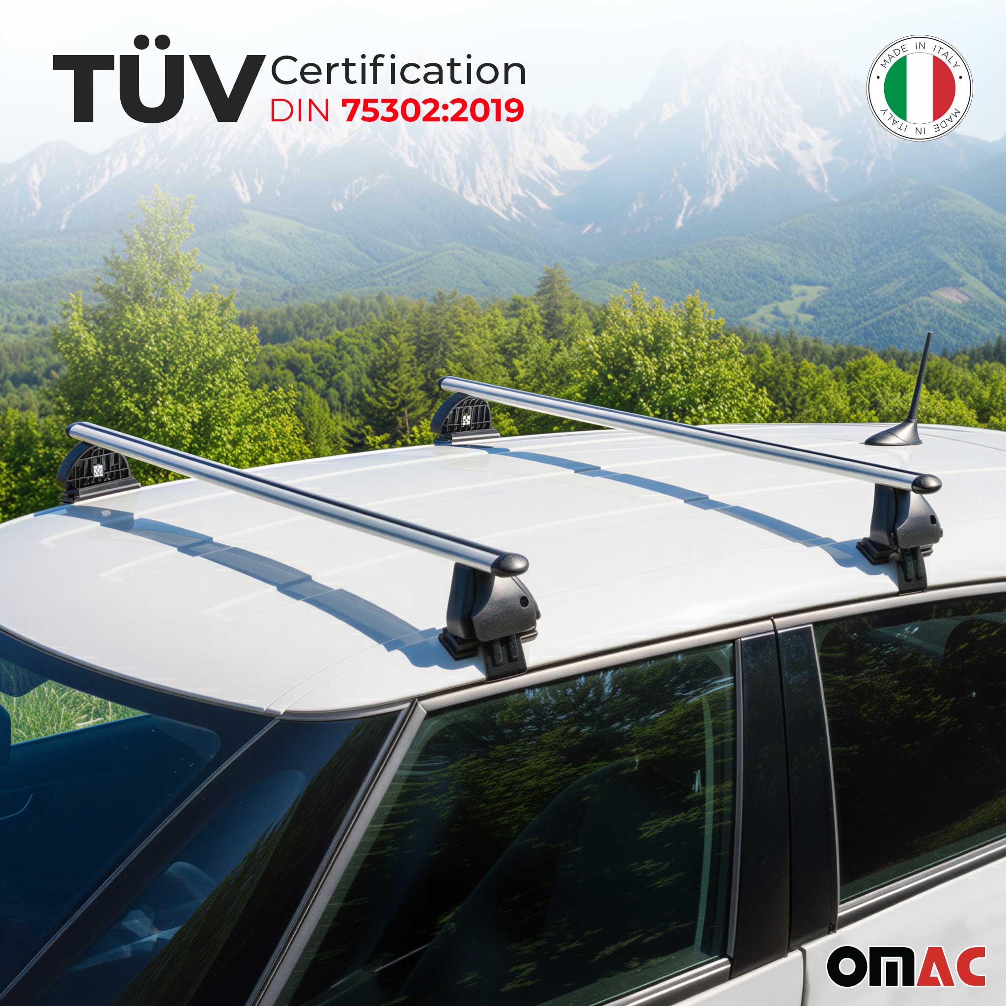 Barres de toit transversales Alu pour Audi A3 8P 3Portes 2003-2012 TÜV Gris 2Pcs