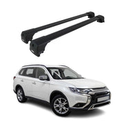 Barres De Toit Transversales pour Mitsubishi ASX I 2010-2023 Aluminium Noir ABE