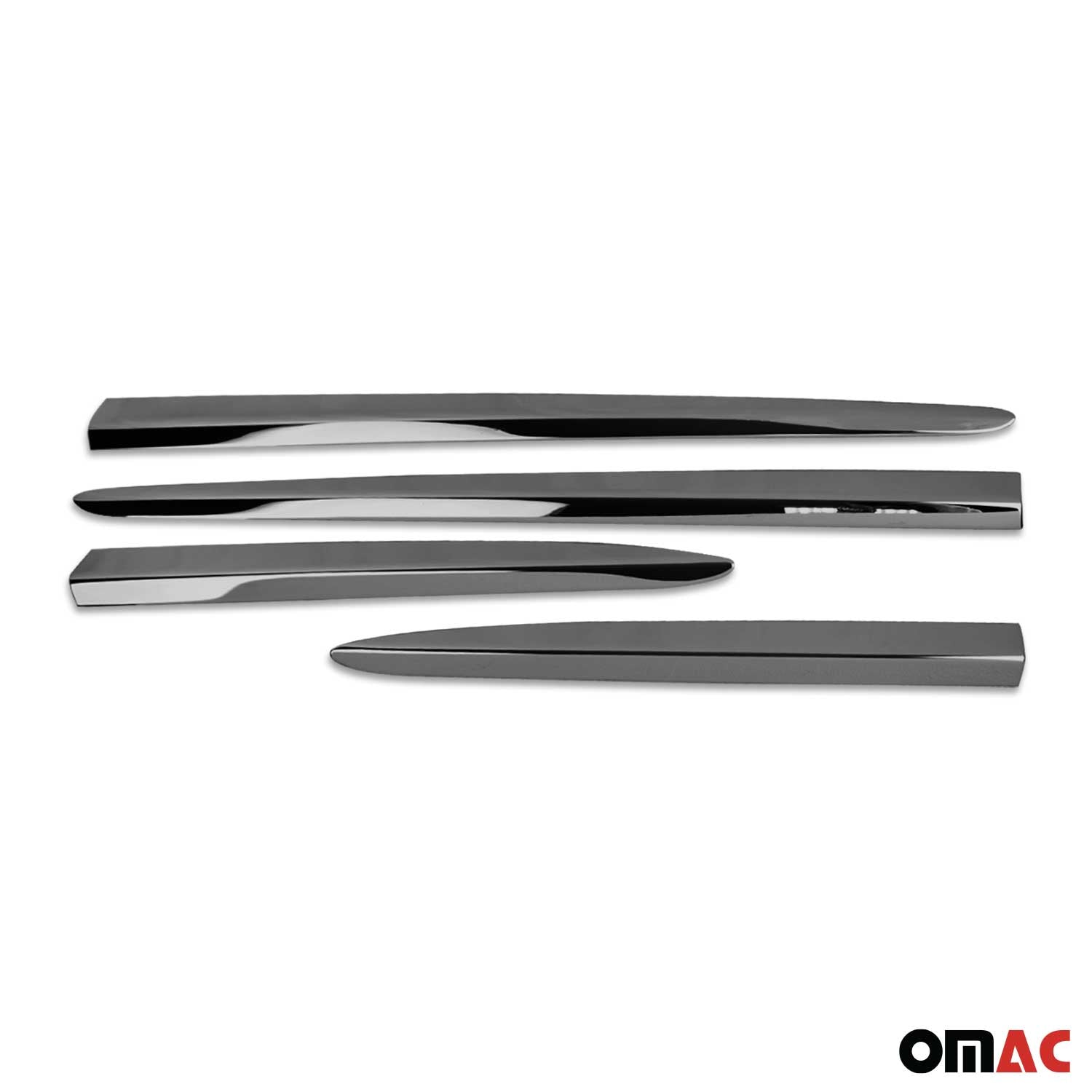 Garniture Baguette de porte latérale pour Fiat 500X 2015-2026 inox Foncé 4Pcs