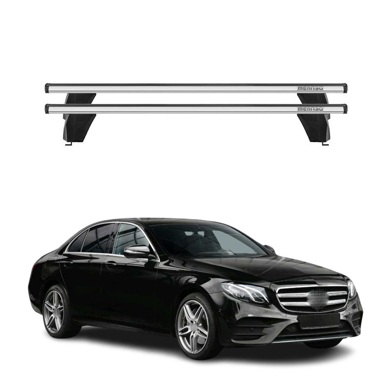 Menabo Barres de toit Transversales pour Mercedes Classe E W213 2016-2020 Gris