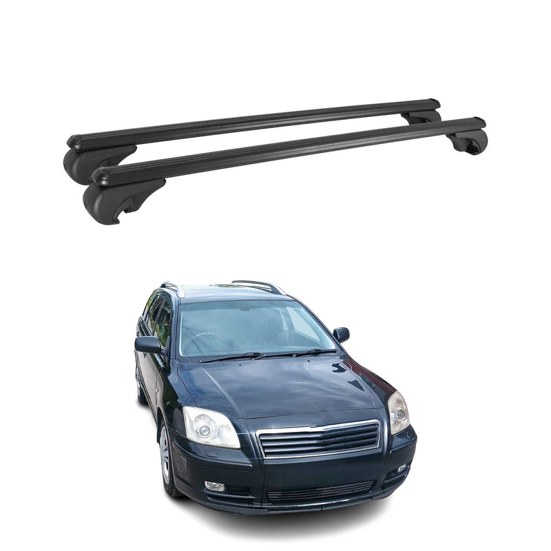 Barres de toit Transversales pour Toyota Avensis Verso 2001-2003 Aluminium Noir