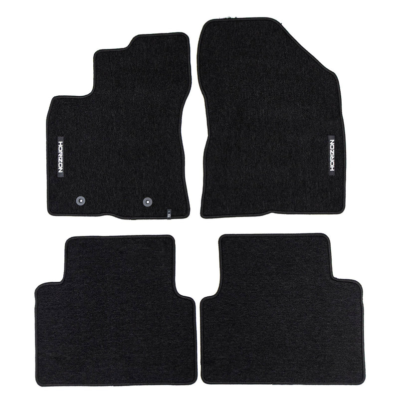 Tapis de Sol de Voiture pour Toyota Avensis III 2009-2018 Velours Noir 4Pcs