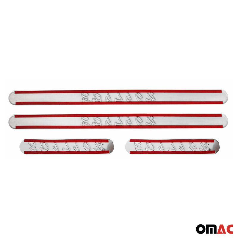 Seuils de Porte Edition 50x21 cm en acier inoxydable Chromé Universal 4x