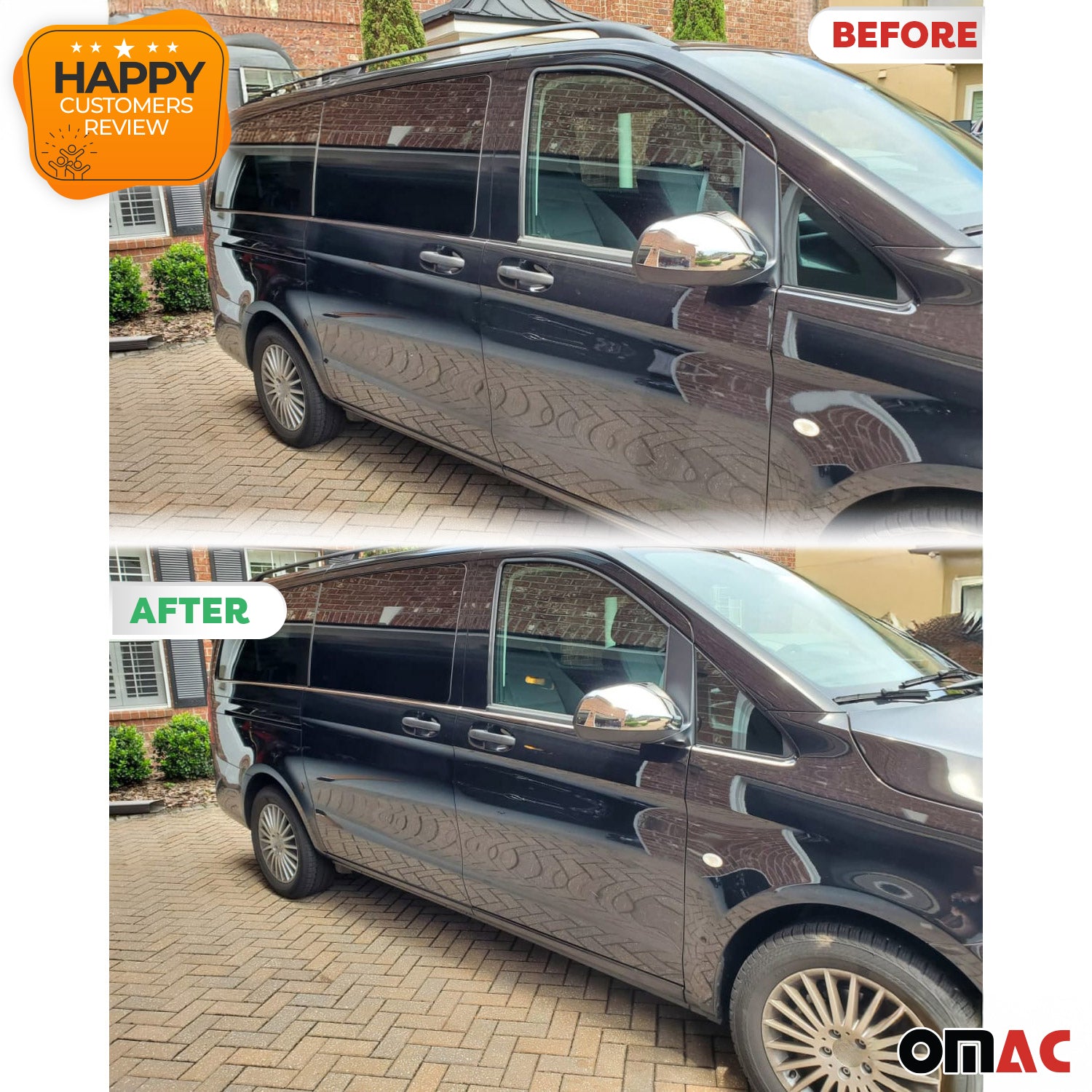 Garniture de Fenêtre pour Mercedes Vito W447 L2 2014-2025 Acier Inox 8Pcs