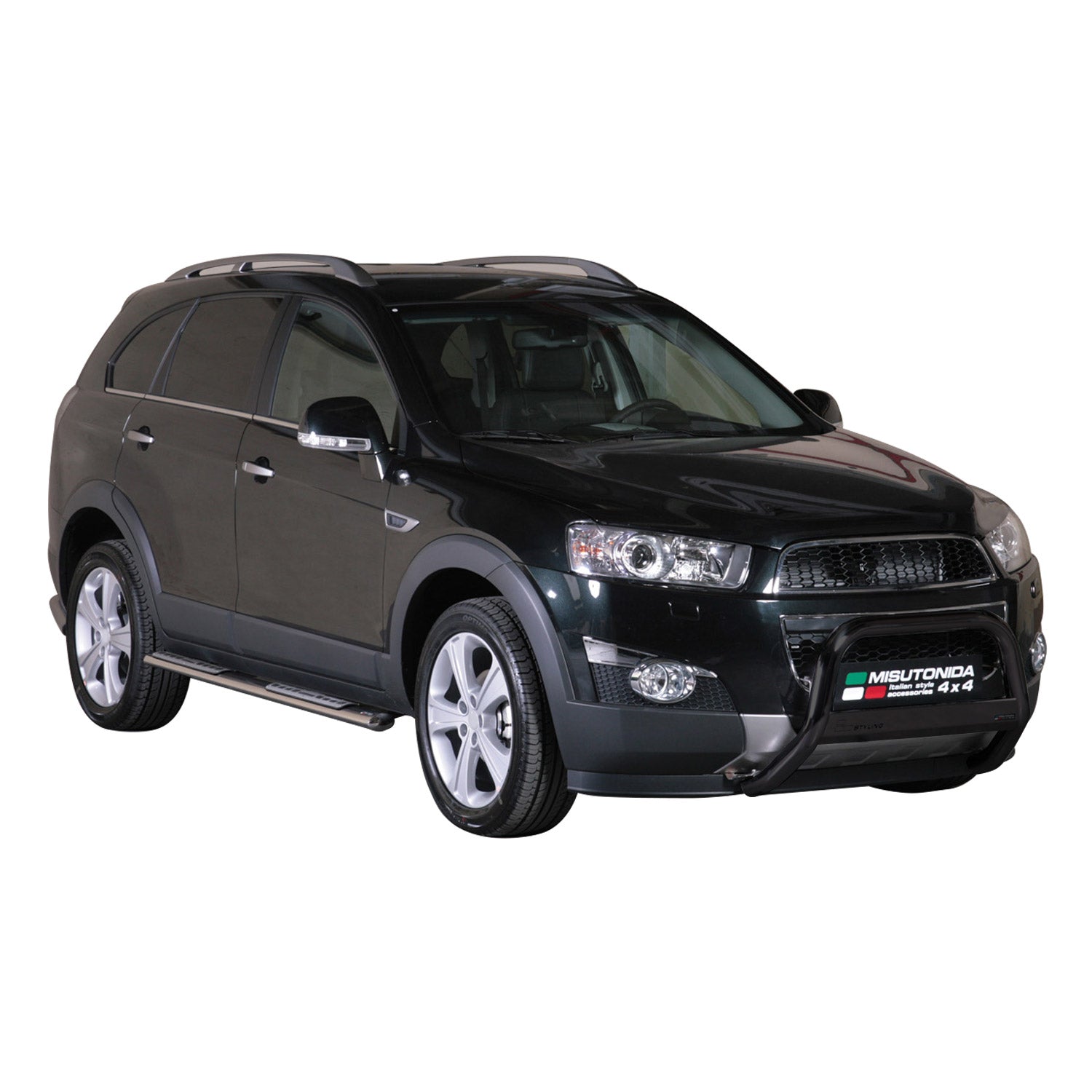 Pare-buffle Avant pour Chevrolet Captiva 2011-2016 63 mm en Acier Noir