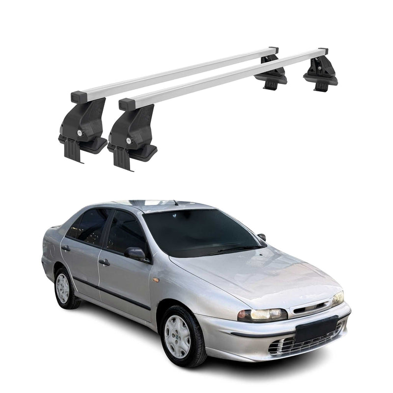 Barres de toit transversales pour Fiat Marea 1996-2003 Acier Gris