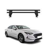 Menabo Barres de toit transversales pour Hyundai Sonata VIII 2020-26 Alu Noir 2x