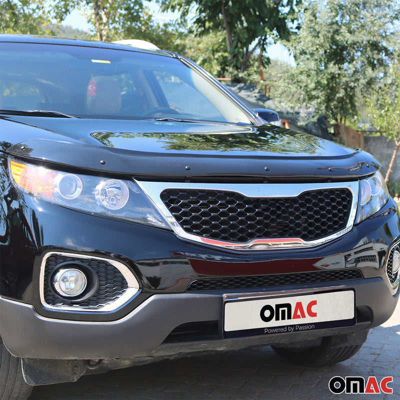 Deflecteurs d'air capot de voiture pour Kia Sorento 2009-2014 SUV Acrylique Noir