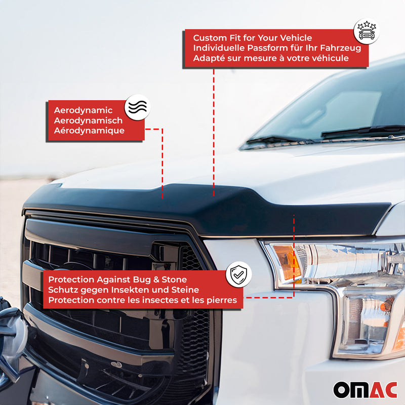 Déflecteurs d'air de capot pour Land Rover Discovery 2017-2025 Acrylique Noir