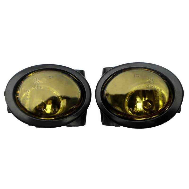 Feux anti-brouillard rond entourage lisse jaune pour BMW Series 3 E46/M3/E39/ M5