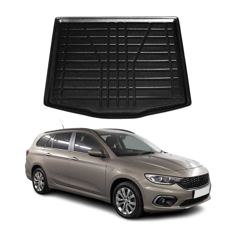 Tapis de Coffre pour Fiat Aegea Tipo Kombi 2016-2025 Break en TPE Noir