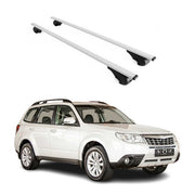 Barres de toit Transversales pour Subaru Forester III 2008-2013 Fer Argent