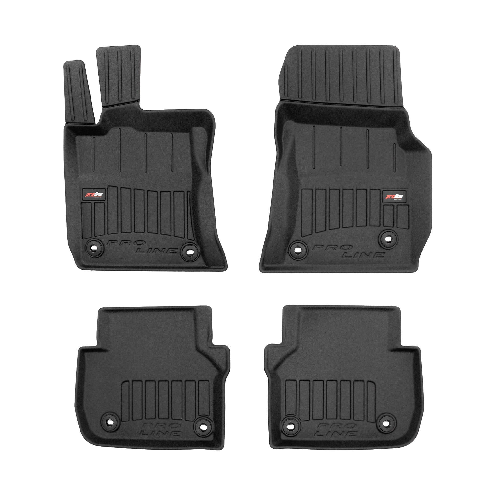 OMAC Tapis de sol sur mesure noir pour JAGUAR XF II 2015-2024 4 pièces en TPE