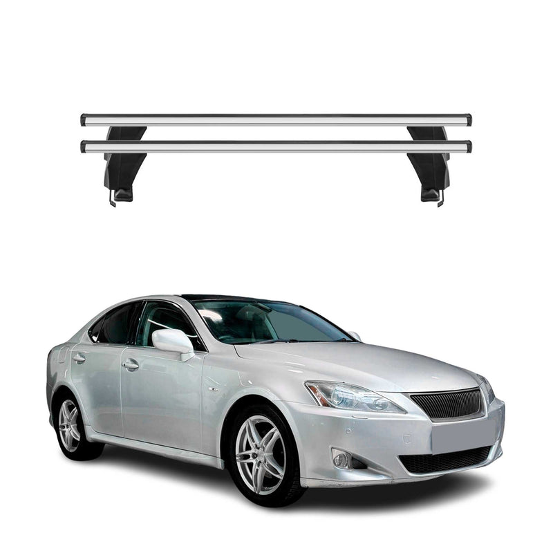 Menabo Barres de toit Transversales pour Lexus IS XE20 2005-2013 Gris ABE 2x