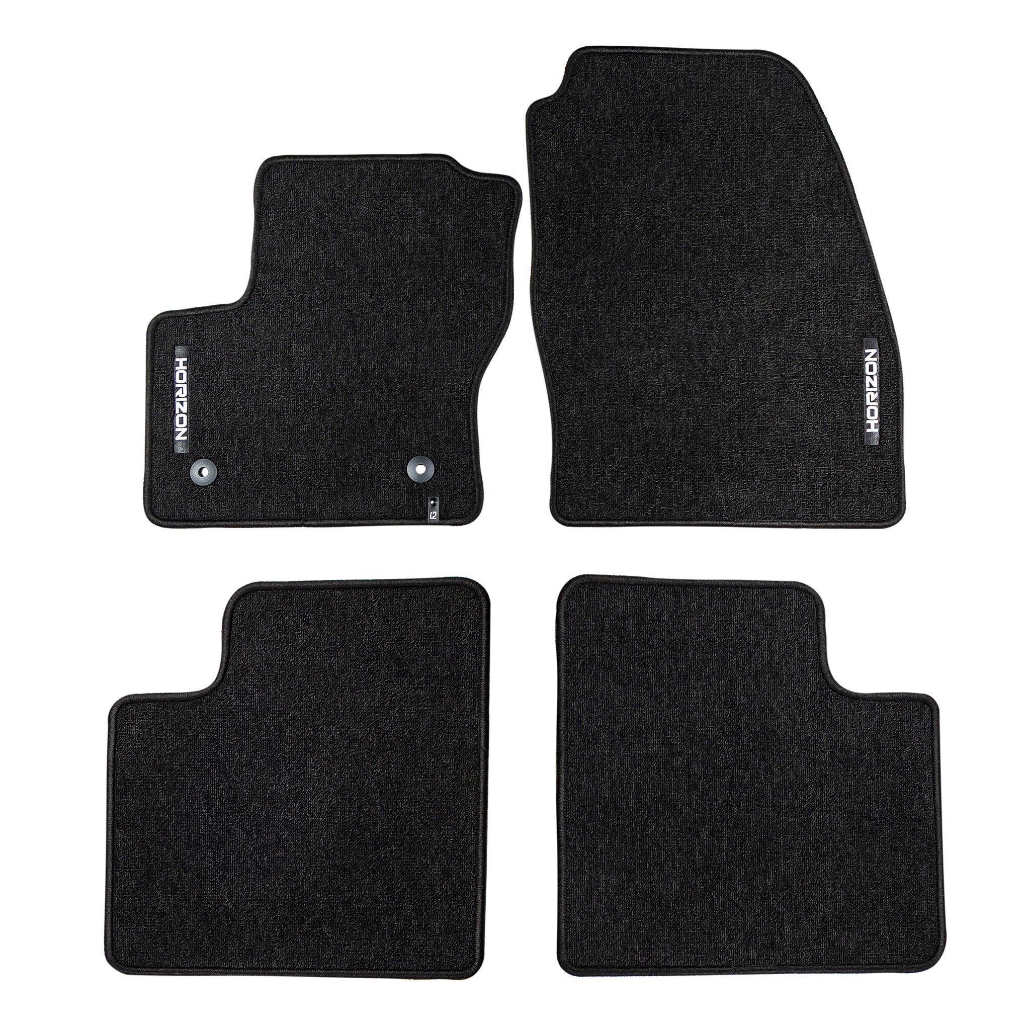 Tapis de Sol de Voiture pour Ford Grand C-Max 2015-2019 FL Velours Noir 4Pcs