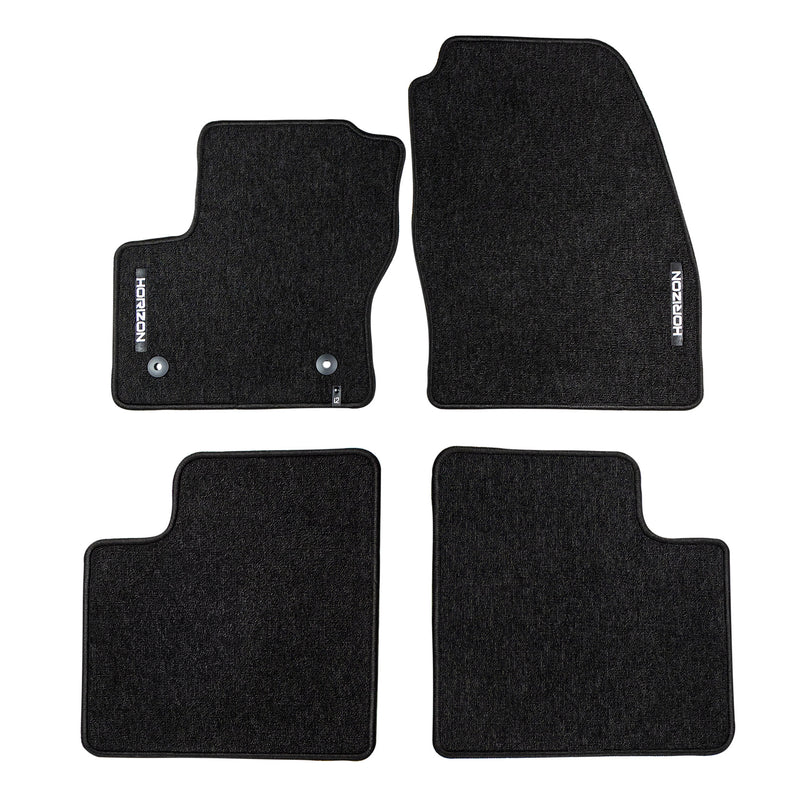 Tapis de Sol de Voiture pour Ford Grand C-Max 2015-2019 FL Velours Noir 4Pcs