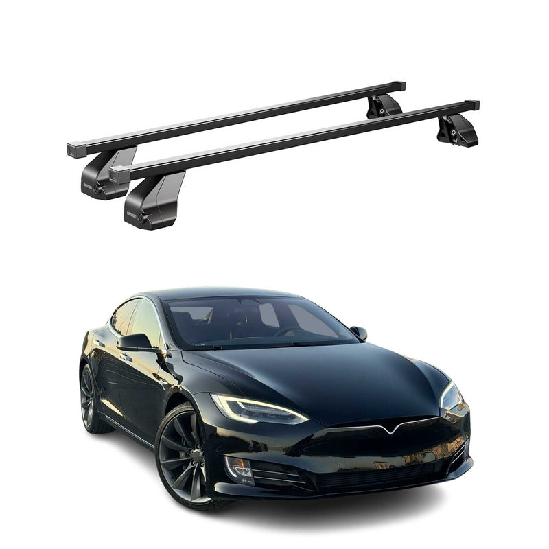 Barres Transversales Menabo pour Tesla S Model 2017-2024 Noir