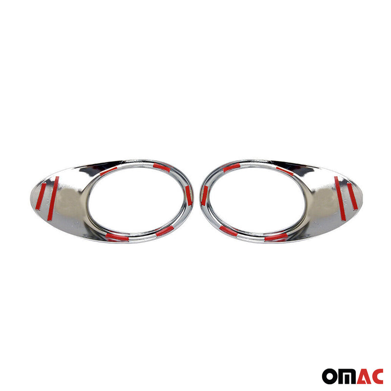 Cadres de Phares Antibrouillard avant pour Peugeot Partner 2008-2012 ABS Chromé