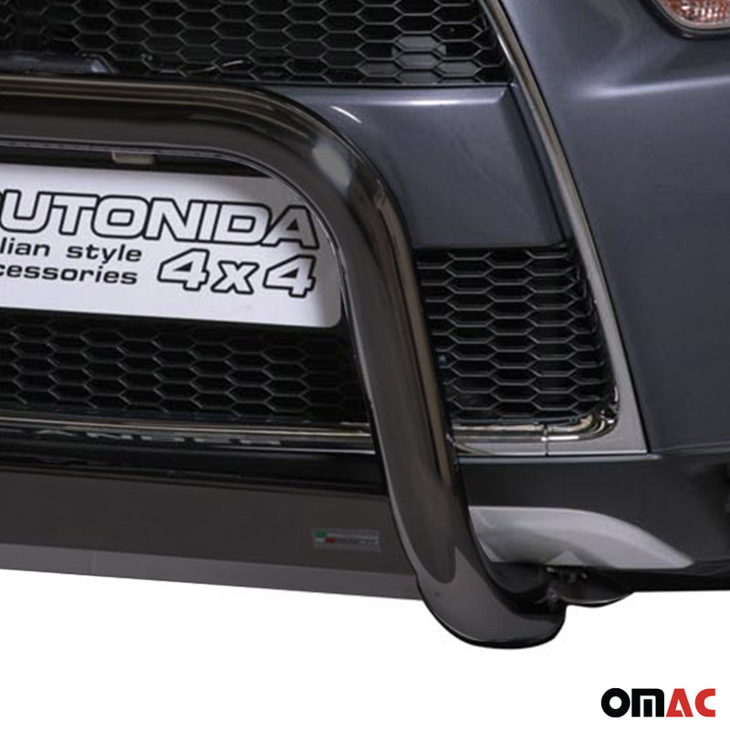 Pare-buffle Avant pour Mitsubishi Outlander 2010-2012 63 mm en Acier Noir