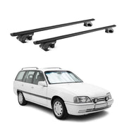 Barres de toit transversales pour Opel Omega B Break 1994-2003 Alu Noir ABE