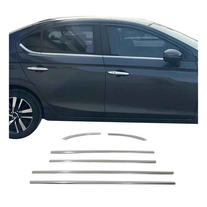 Garniture De Fenêtre pour Honda City 2021-2025 en Acier Inox Chromé 6x