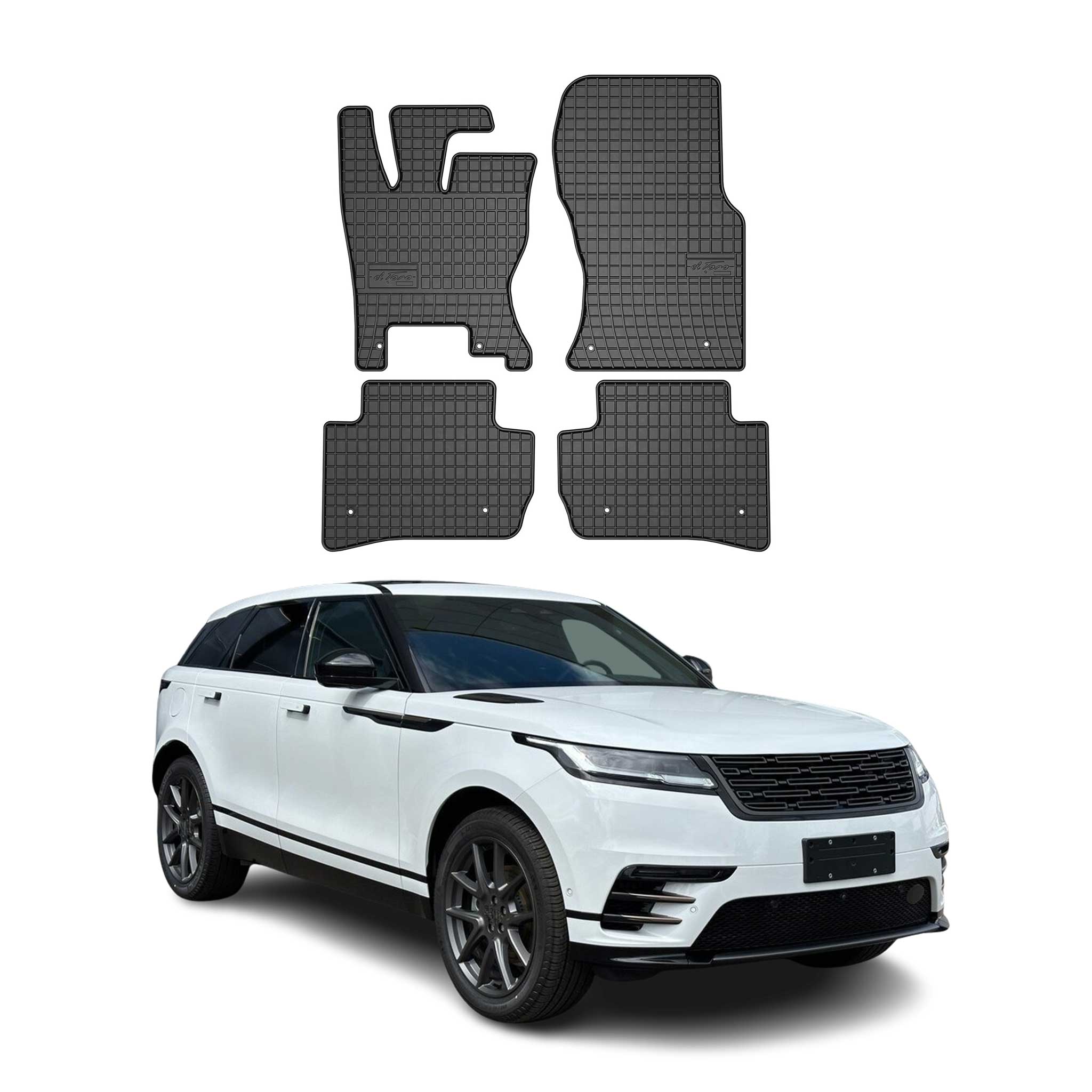 Tapis de Sol pour Land Rover Range Rover Velar 2017-2026 Caoutchouc Noir
