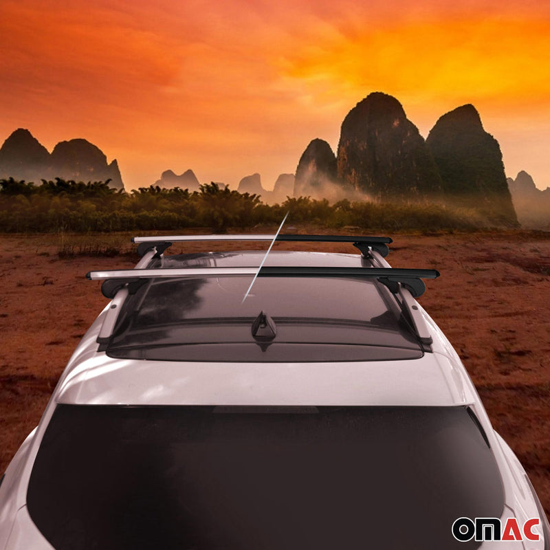 Barres de toit Transversales pour Mercedes GLB 2019-2025 Aluminium Argent