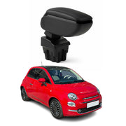 Accoudoir pour Fiat 500 500C 2015-2021 Vinyl Abs Noir Coulissant