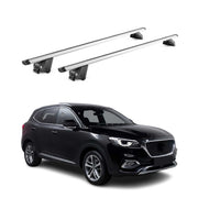 Barres de toit transversales pour MG HS 2018-2024 Alu Gris Argenté 2 pièces ABE