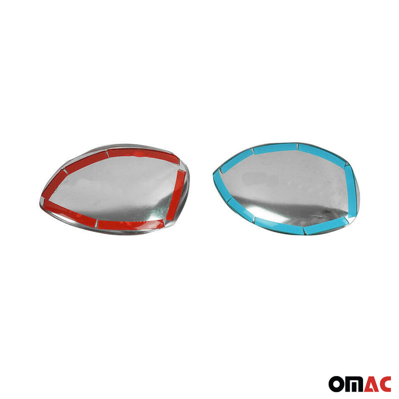Coques de Rétroviseurs pour Citroen C3 2002-2009 en Acier Inoxy Chromé Argent