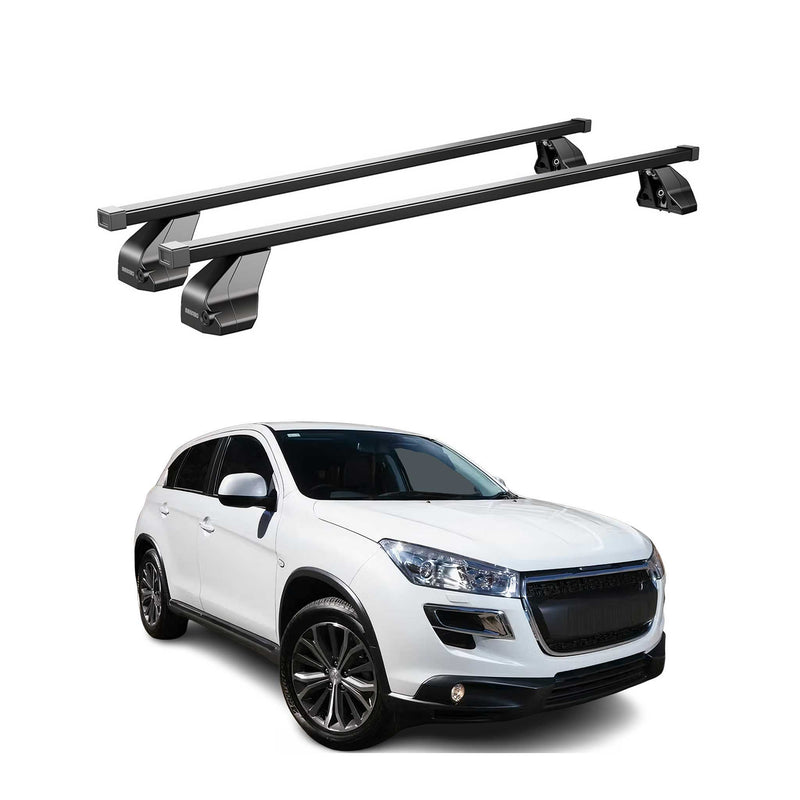 Barres Transversales Menabo pour Peugeot 4008 2010-2013 Noir