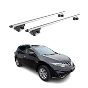 Barres de toit transversales pour Nissan Murano Z51 2005-2014 Alu Gris 2x ABE