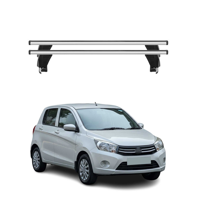 Menabo Barres de toit Transversales pour Suzuki Celerio 2015-2021 Gris ABE 2x
