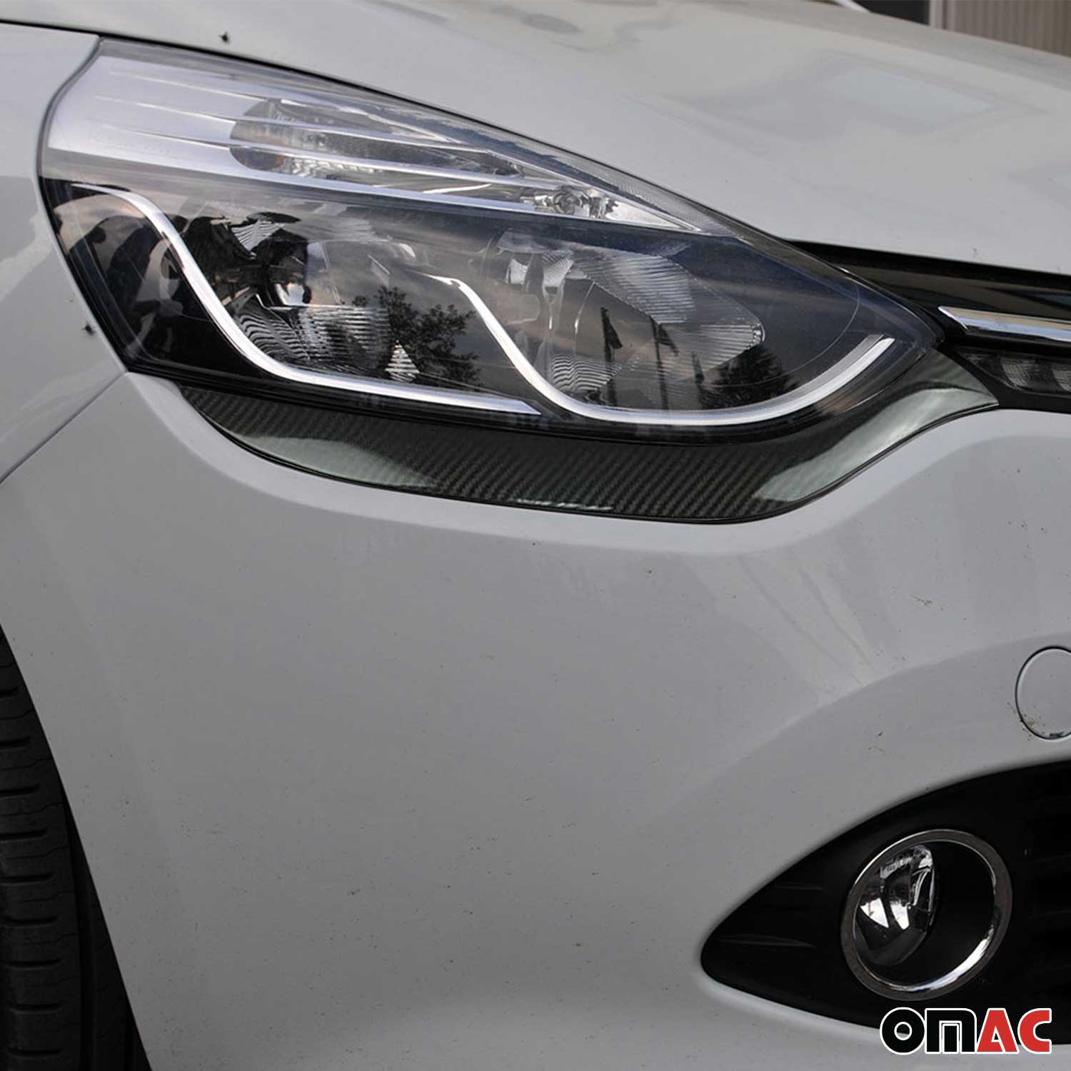 Baguettes de Phare Avant - pour Renault Clio IV 2012-2016 Carbone