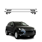 Barres de toit transversales pour VW Touareg 7P 2010-2018 90kg Aluminium Gris 2x