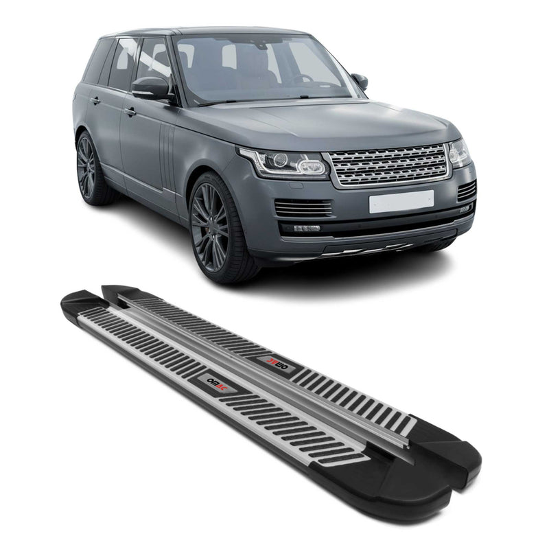 Marchepieds Latéraux pour Range Rover Vogue 2012-2024 Aluminium Noir Gris 2Pcs