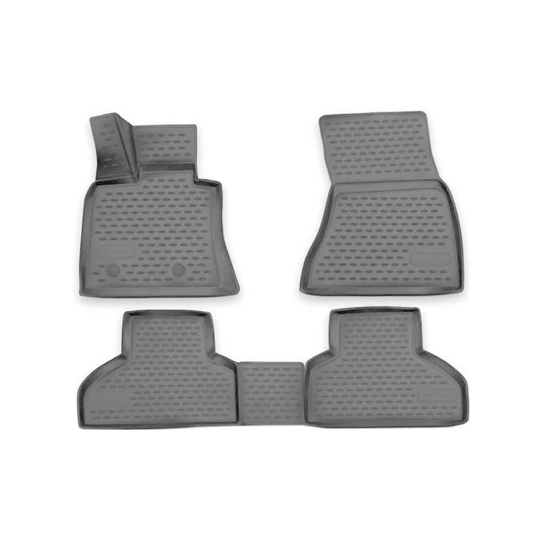 OMAC 3D Tapis de sol pour BMW X5 F15 F85 2013-2018 en caoutchouc TPE Gris 4Pcs