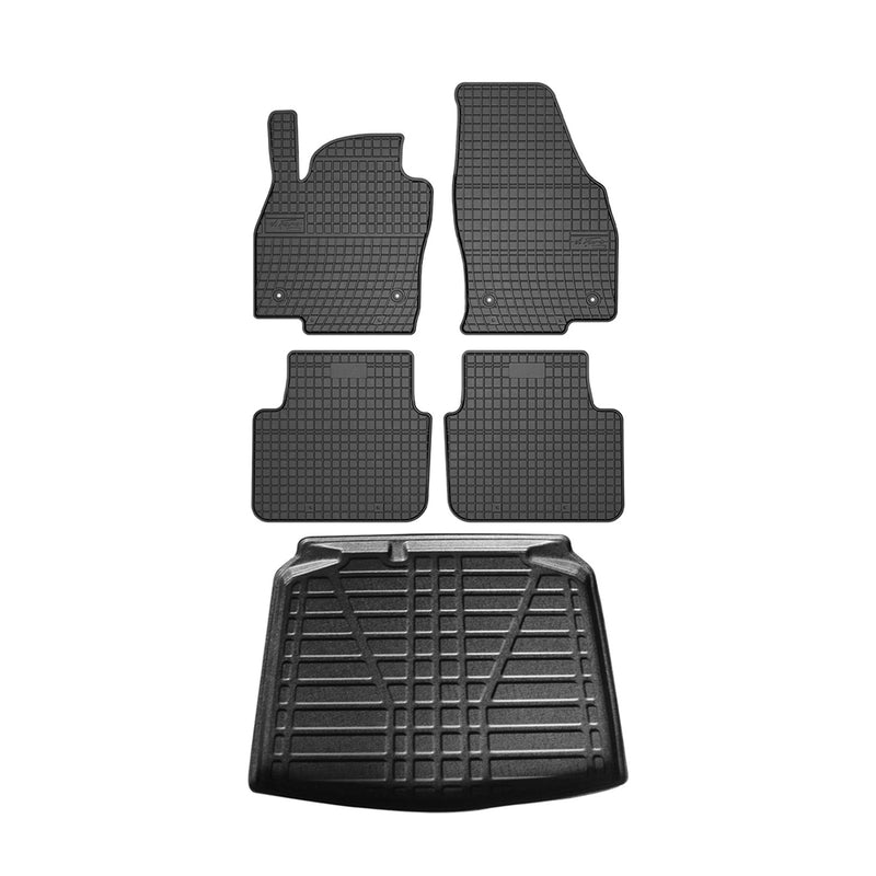 Kit Tapis de sol et coffre pour Skoda Scala 2019-2024 TPE Noir