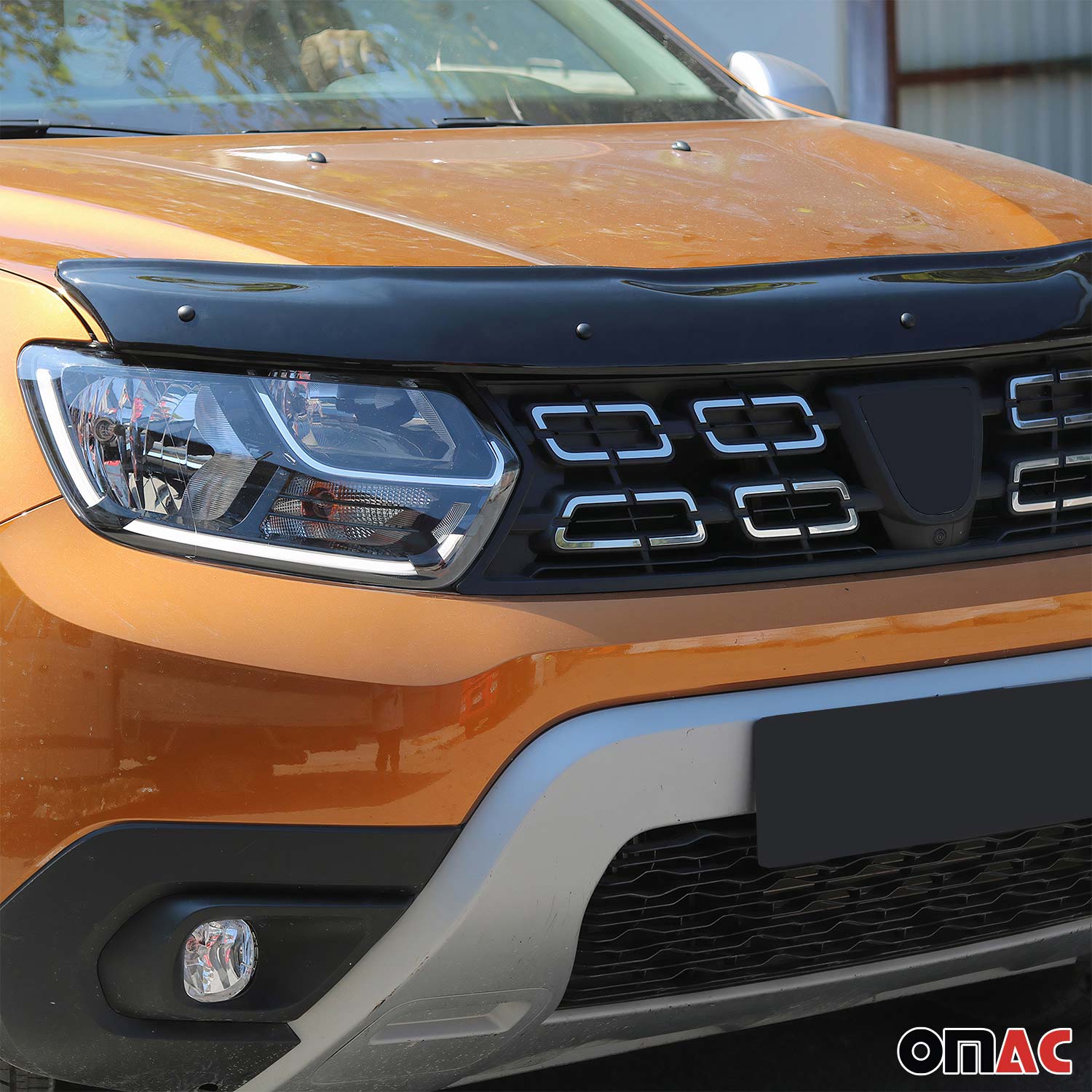 Deflecteurs d'air capot de voiture pour Dacia Duster 2018-2024 Acrylique Noir