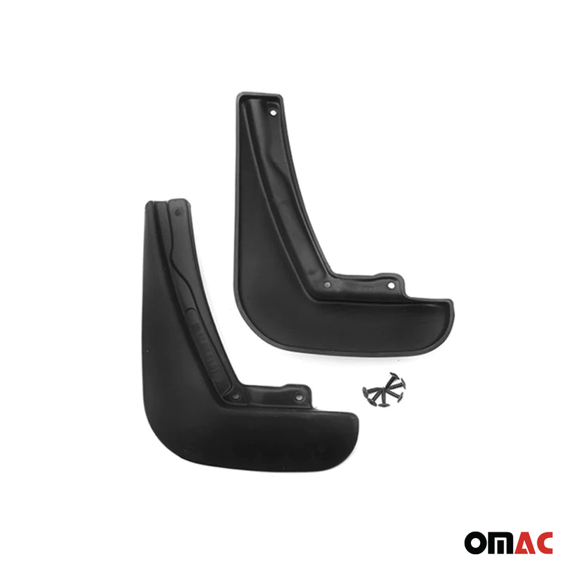 Bavettes Garde Boue pour Fiat 500 & 500C 2007-2025 Avant &Arrière Noir 4x