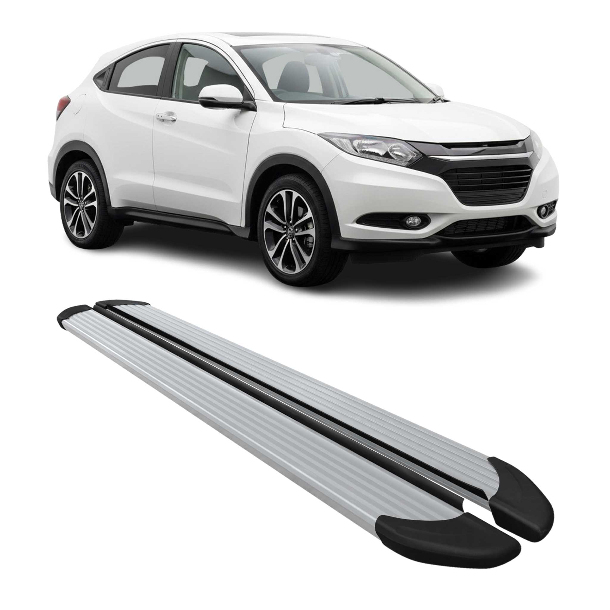 Marchepieds Latéraux pédale pour Honda HR-V 2015-2021 Aluminium Argent 2Pcs