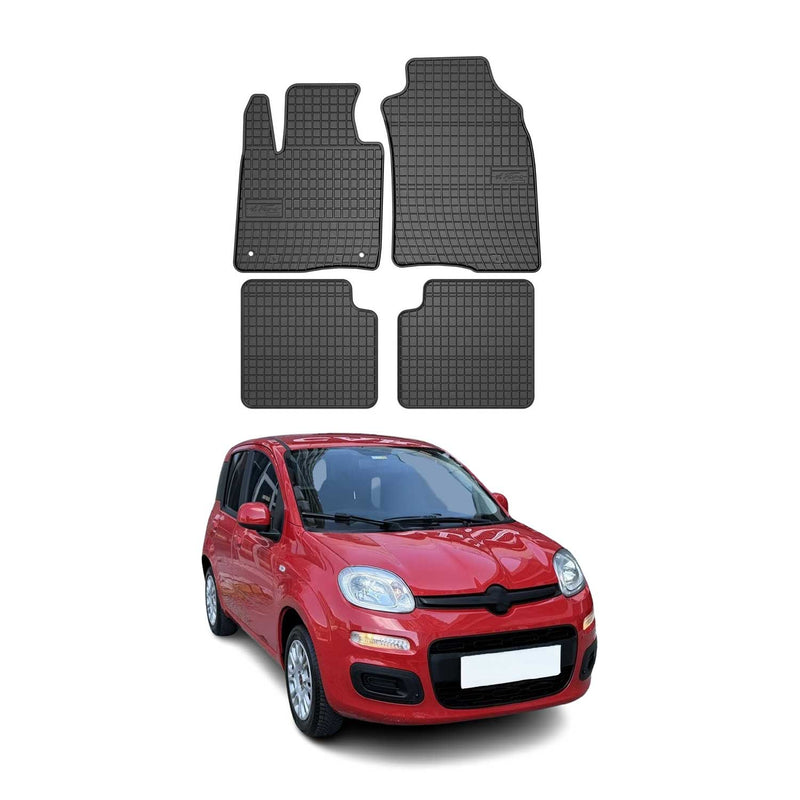 Tapis de Sol pour Fiat Panda 2011-2021 Caoutchouc Noir