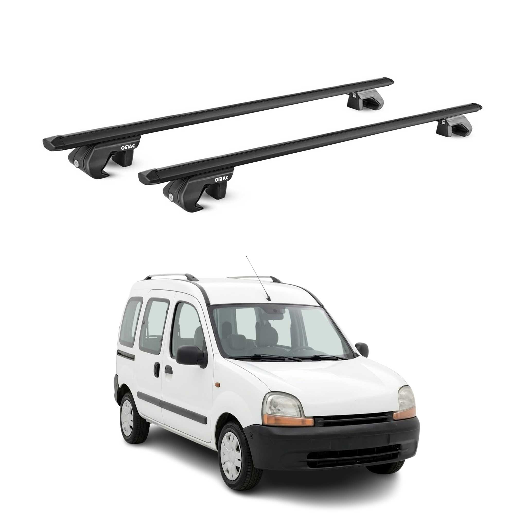 Barres de toit transversales ABE pour Renault Kangoo Express 1997-2007 Noir 2x