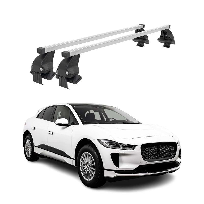 Barres de toit transversales pour Jaguar I-Pace 2018-2024 Acier Gris
