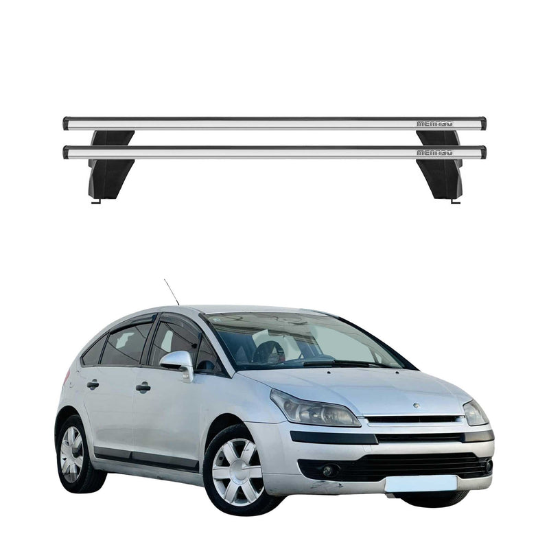 Menabo Barres de toit Transversales pour Citroen C4 I 2004-2010 Gris ABE 2x