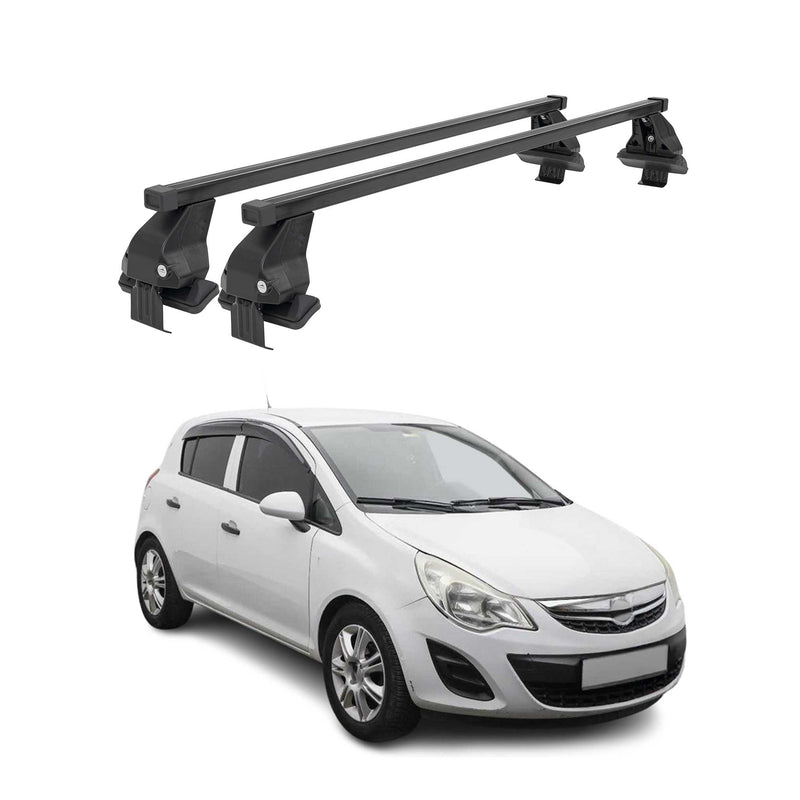 Barres Transversales Menabo pour Opel Corsa D 2011-2014 3-portes Noir