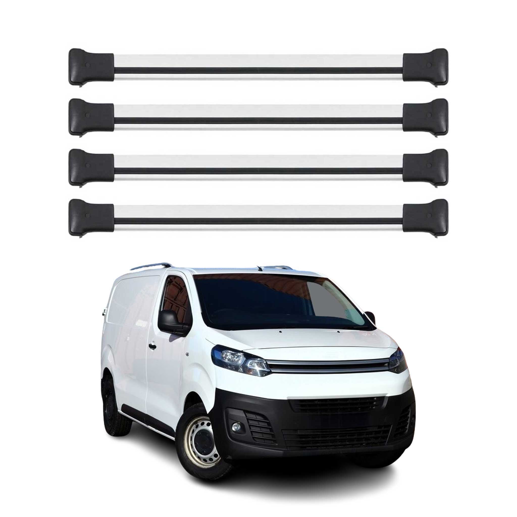 Barres de Toit transversales pour Citroen Jumpy / SpaceTourer 2016-2026 Gris 4x