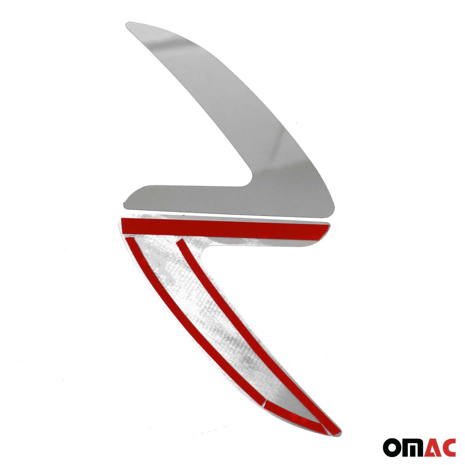 Bandes décoratives latérales chromées pour Toyota Corolla 2013-2019 inox 2Pcs